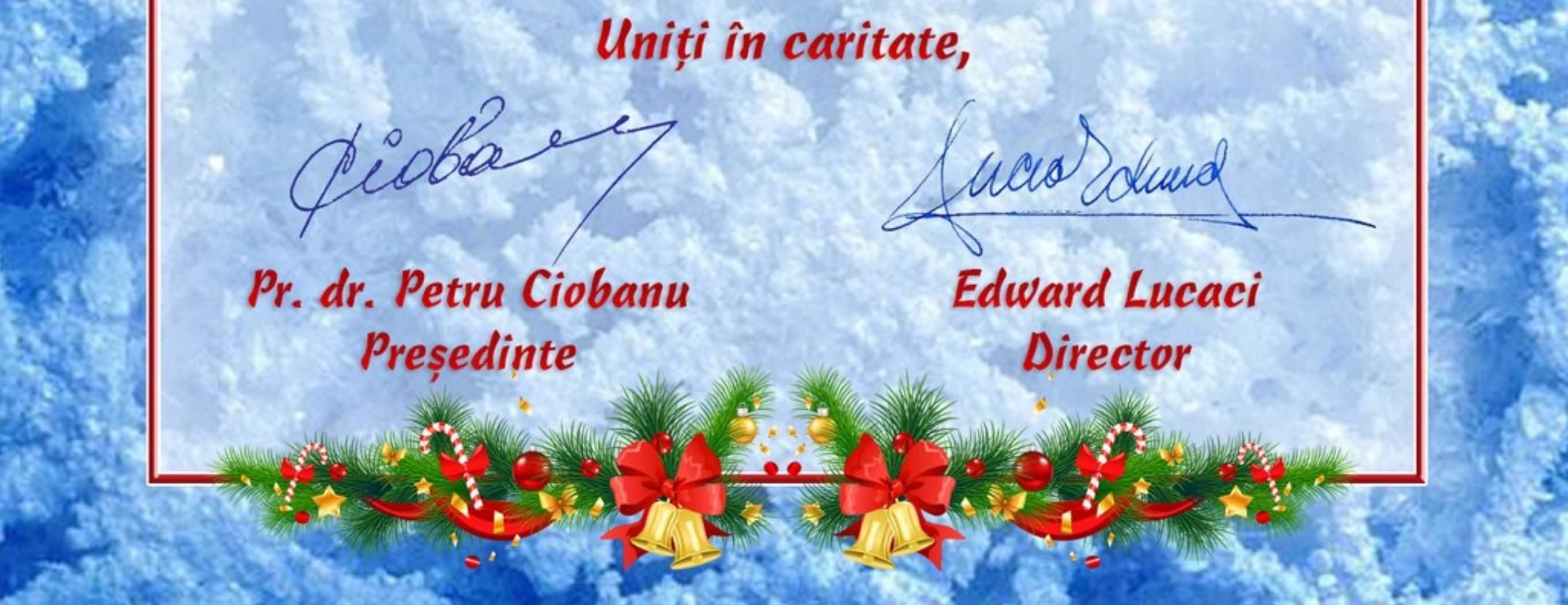 Послание президента и директора Каритас Молдова по случаю зимних праздников